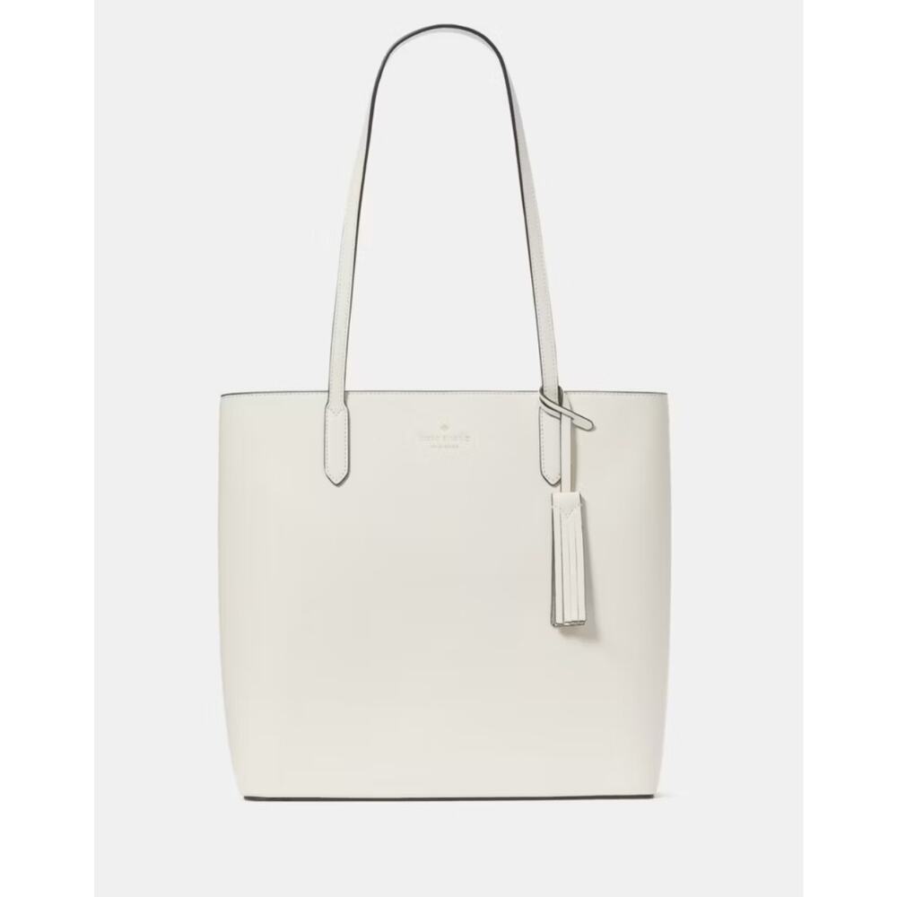 Kate Spade New York JANA Saffiano Leather Shoulder Tote Bag in Meringue NWT $359